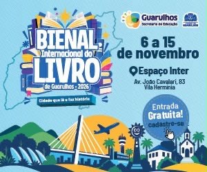 Prefeitura de Guarulhos — Bienal Internacional do Livro 2026 — 300x250